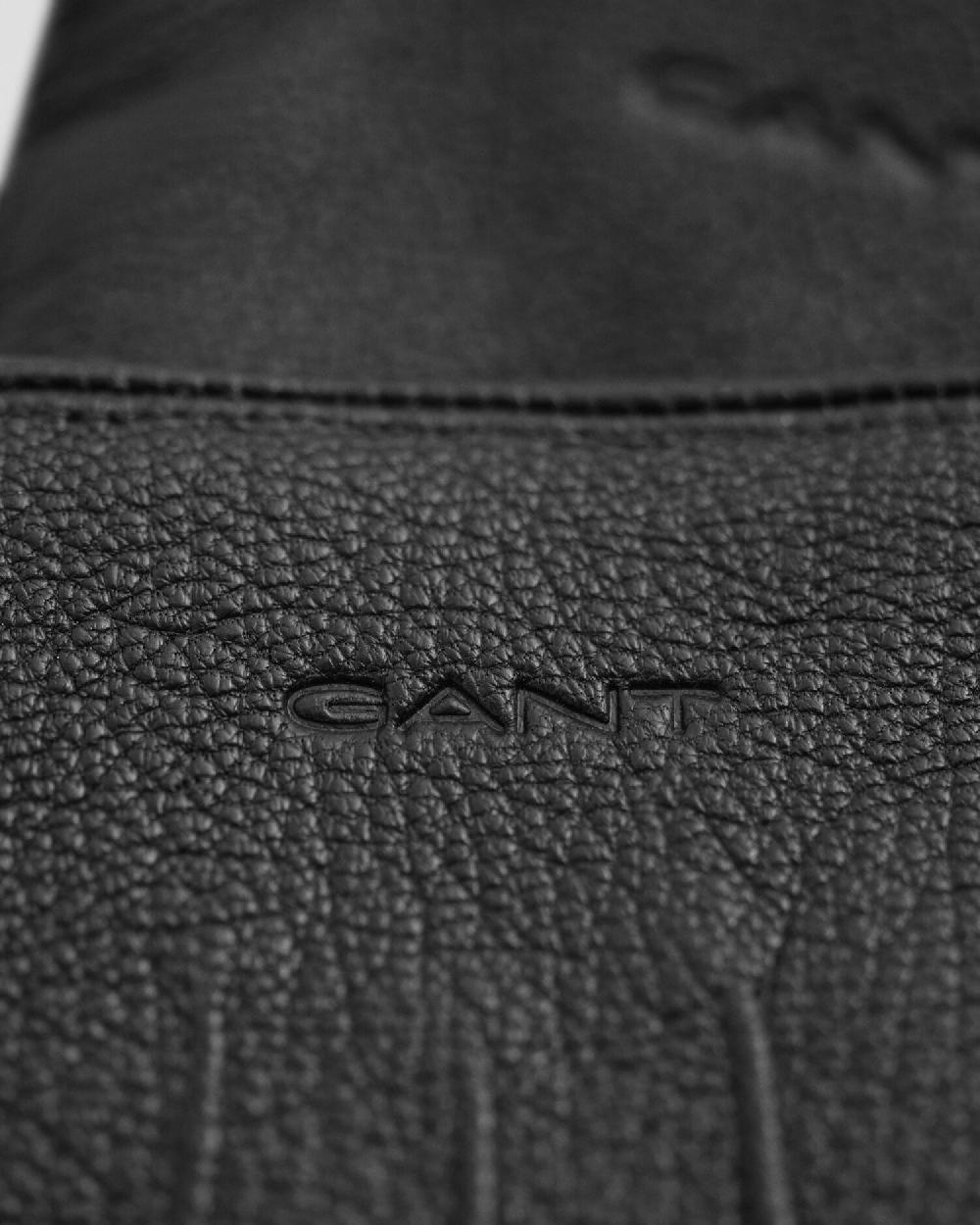 Gant Cashmere Lined Leather Gloves Black