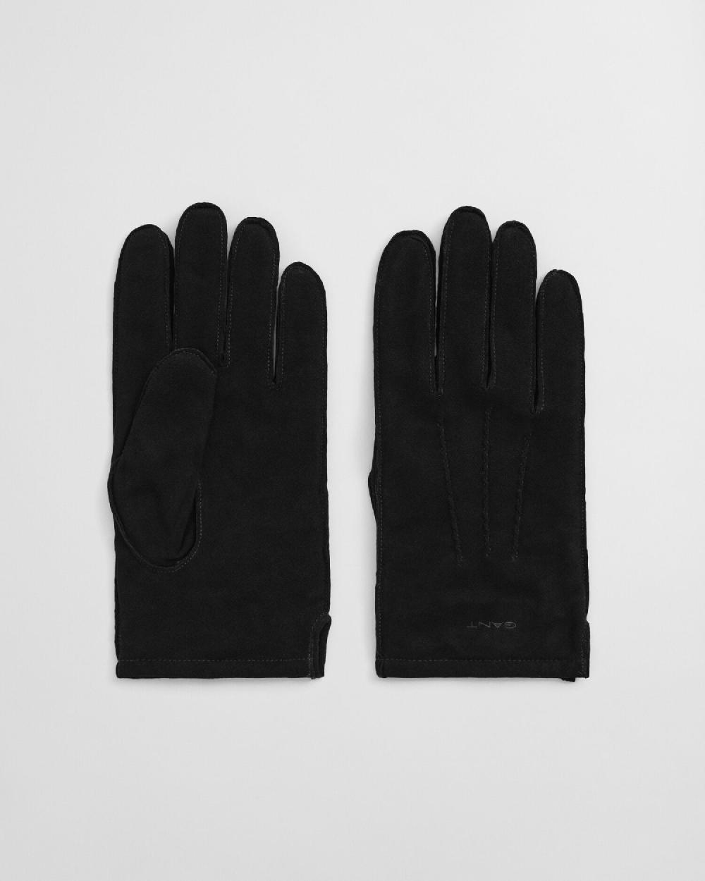 gant Cashmere Lined Suede Gloves black