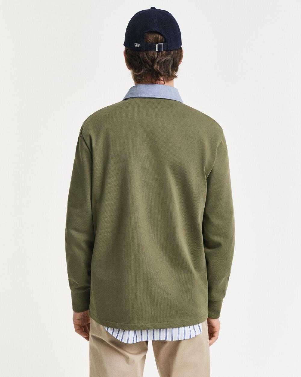 Gant Chambray Collar Heavy Rugger Moss Green