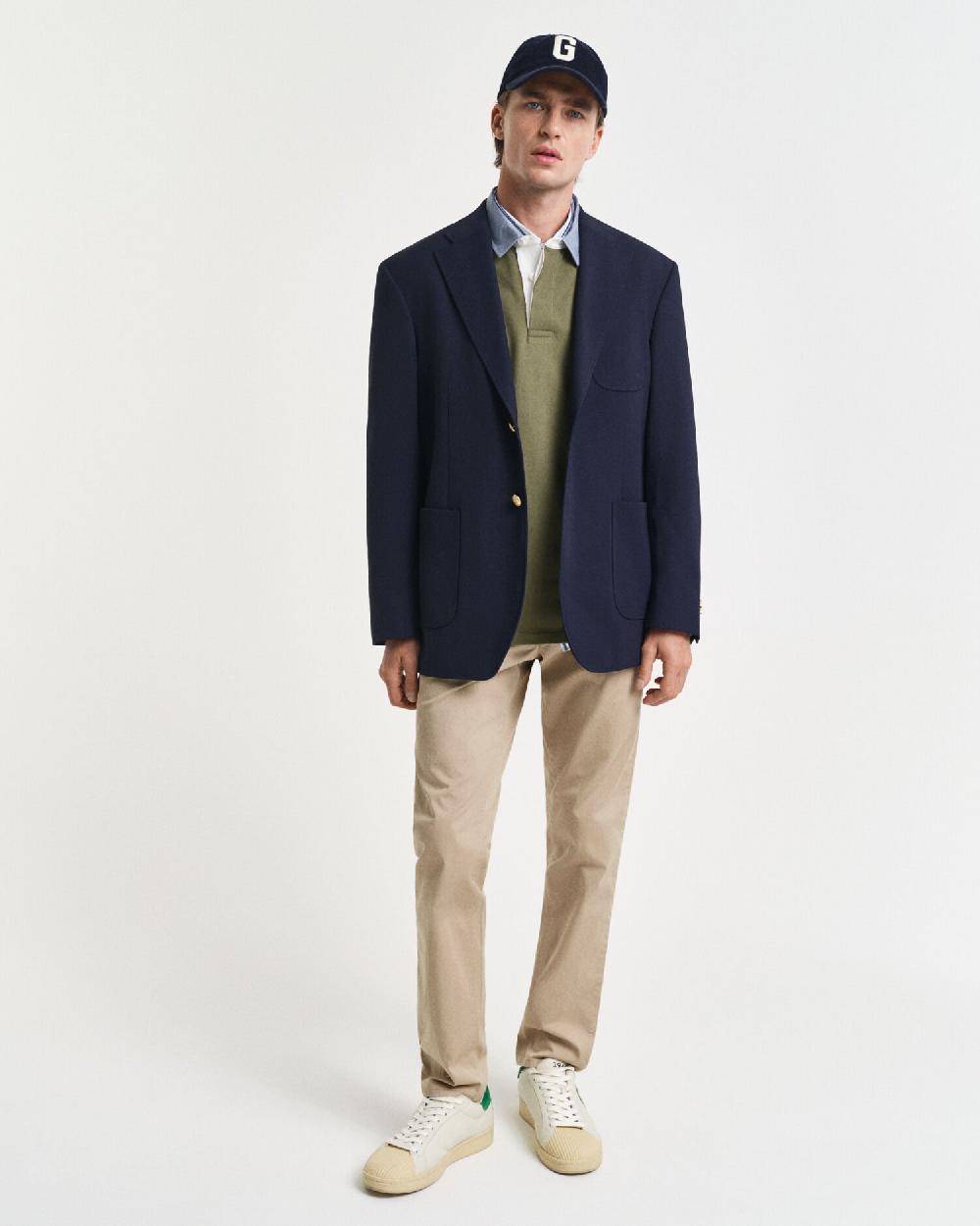 Gant Chambray Collar Heavy Rugger Moss Green