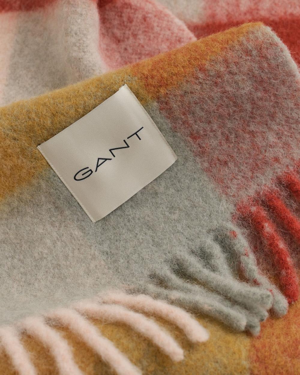 Gant Checked Alpaca Wool Blend Scarf Multicolor