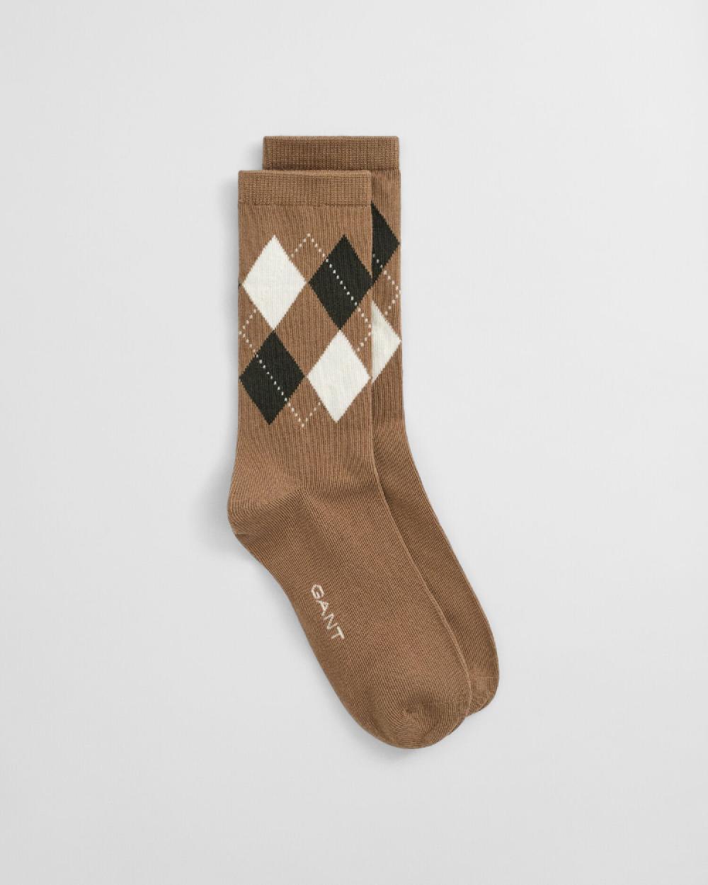 gant Checked Argyle Socks warm khaki