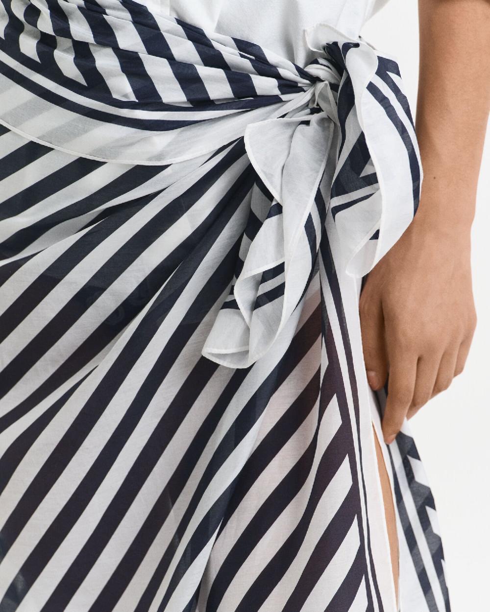 Gant Chevron Print Sarong Evening Blue