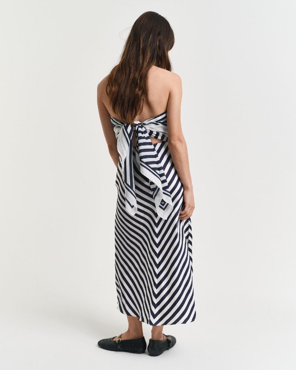 Gant Chevron Striped Skirt Evening Blue