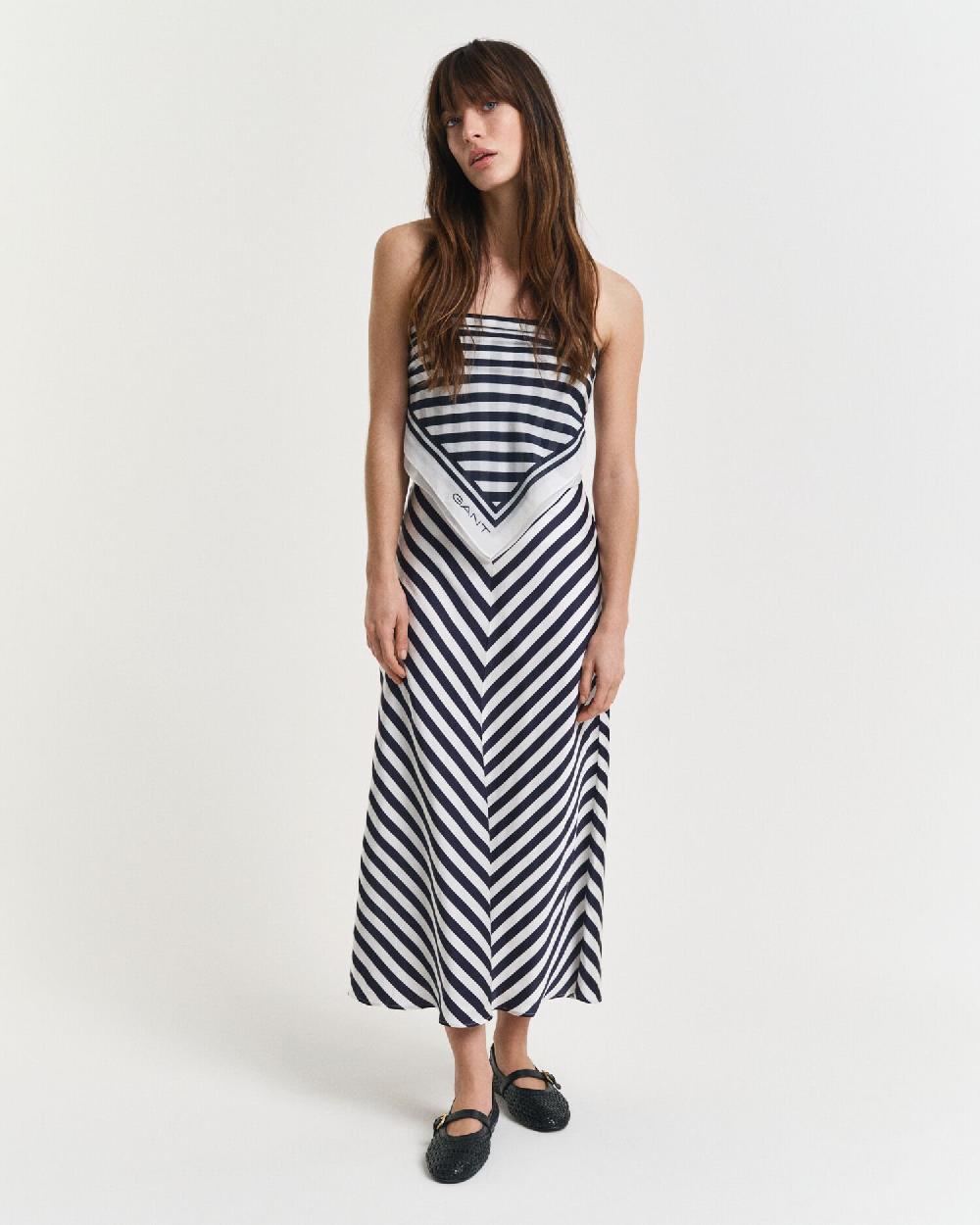 gant Chevron Striped Skirt evening blue