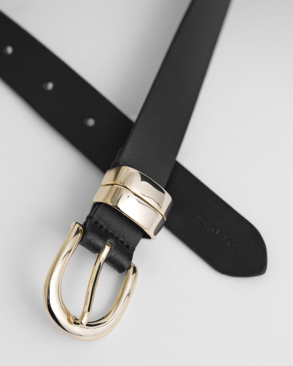 Gant Chunky Keeper Leather Belt Black
