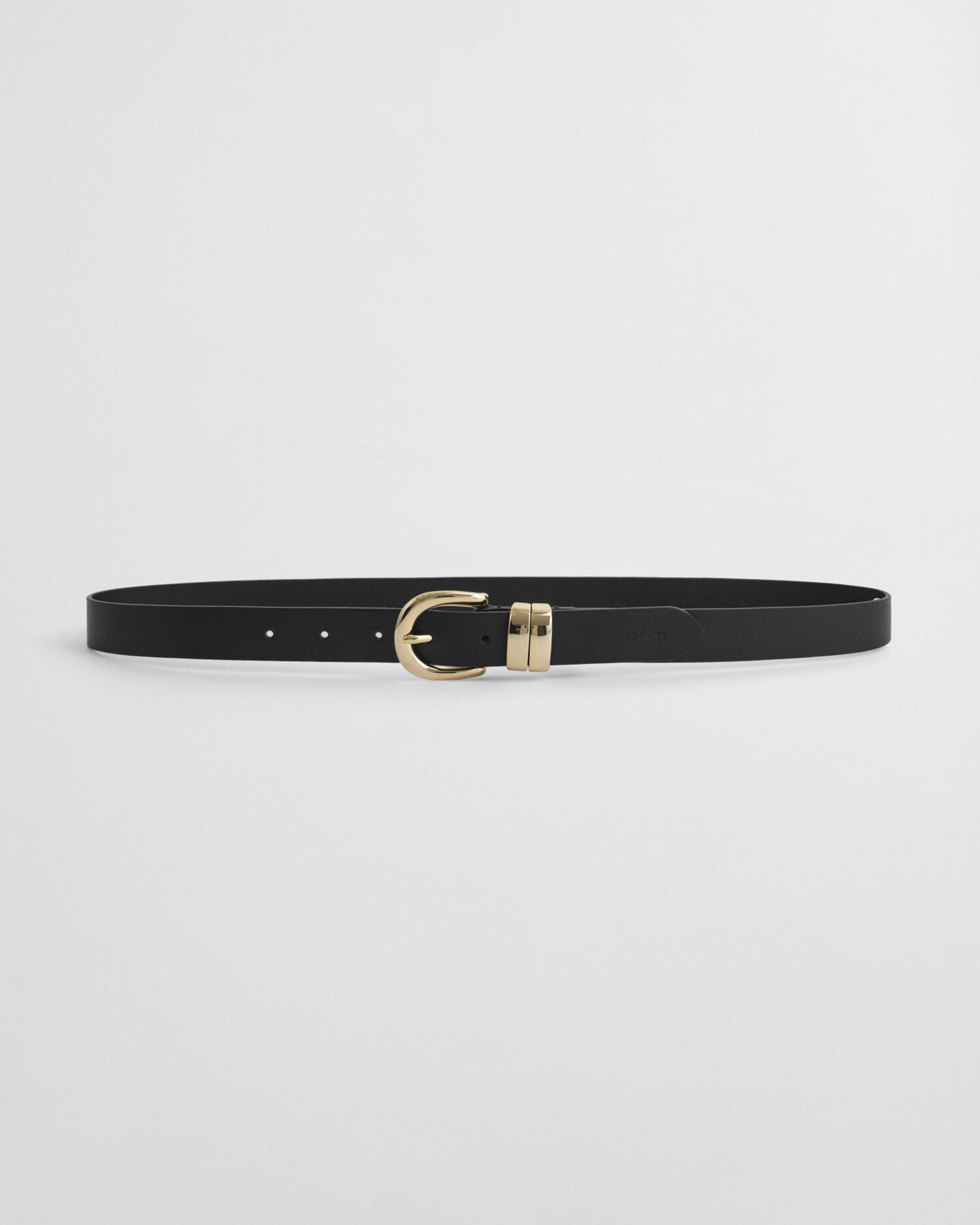 gant Chunky Keeper Leather Belt black