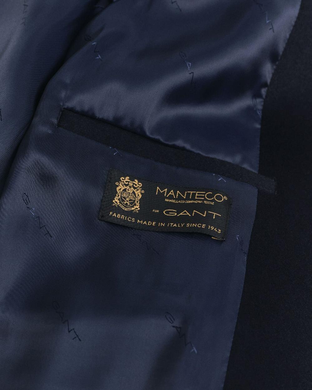 Gant Classic Tailored Wool Blend Coat Evening Blue