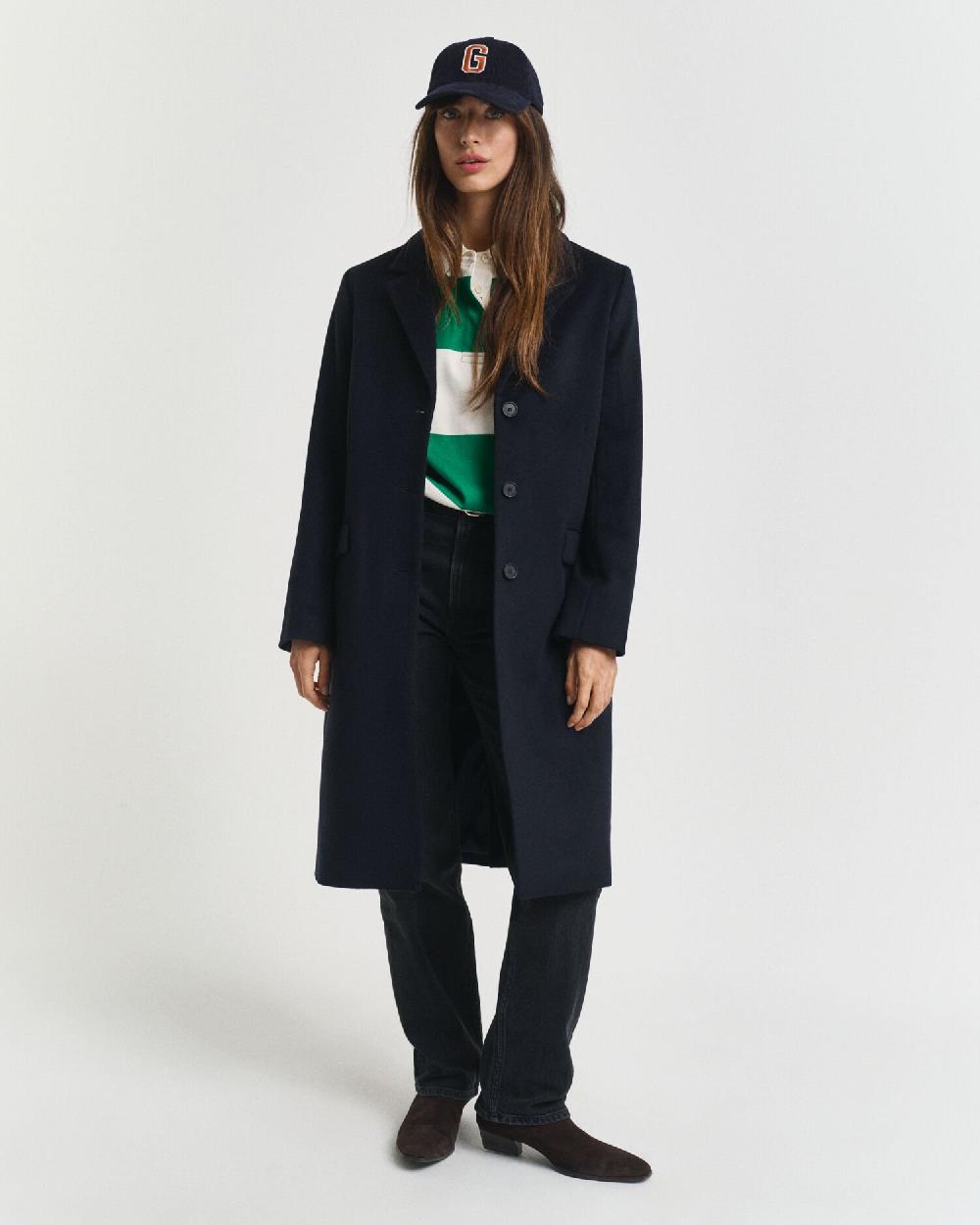 gant Classic Tailored Wool Blend Coat evening blue