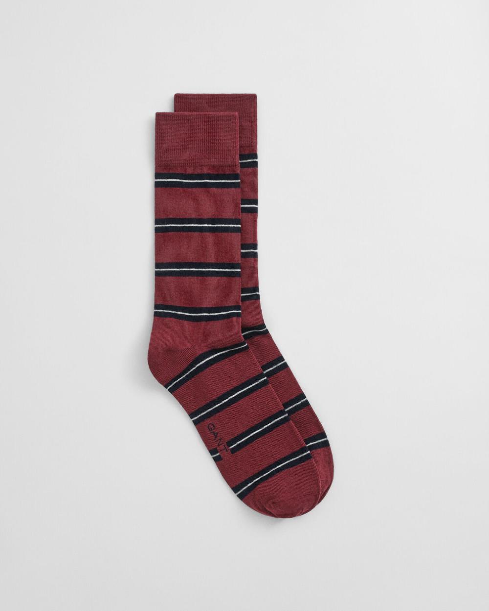 gant Collegiate Striped Socks plumped red