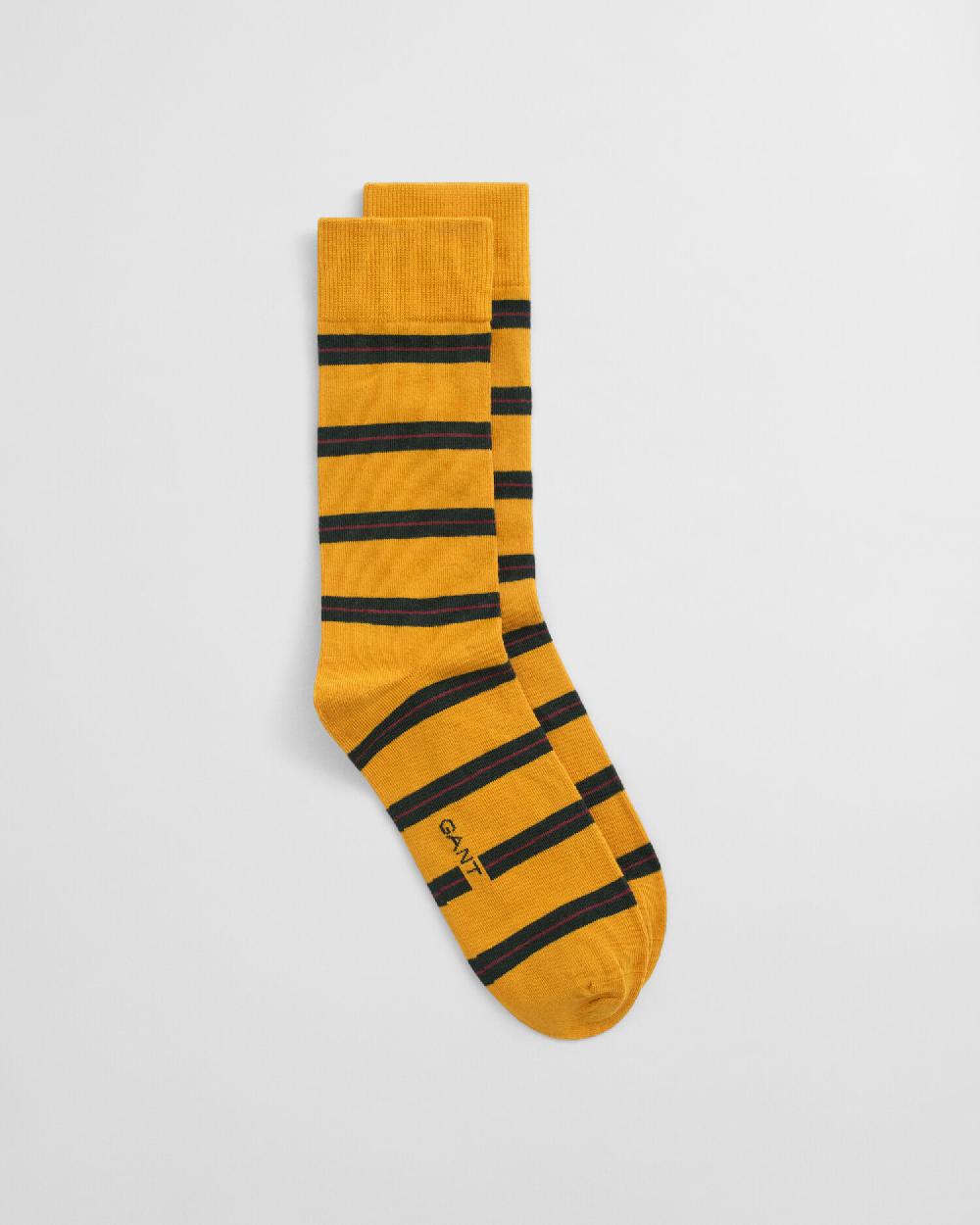 gant Collegiate Striped Socks yellow lichen