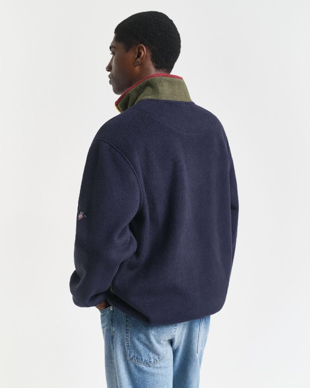 Gant Color Block Fleece Evening Blue