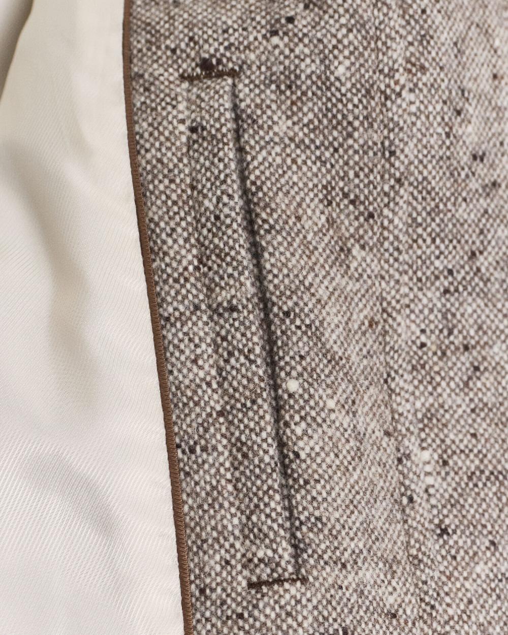 Gant Contrast Collar Wool Jacket Deep Brown