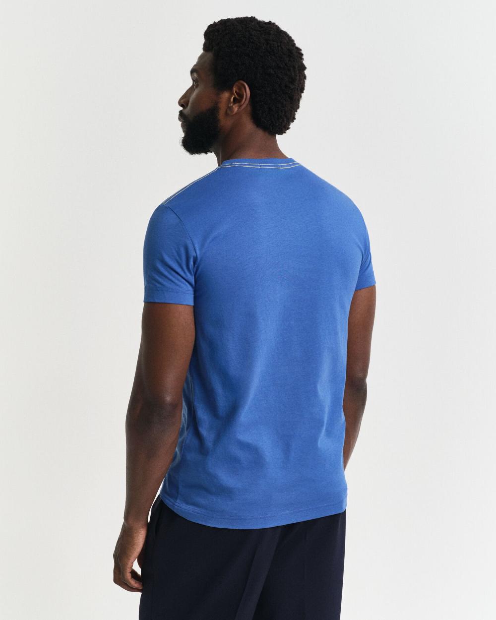 Gant Contrast Logo T-Shirt Rich Blue
