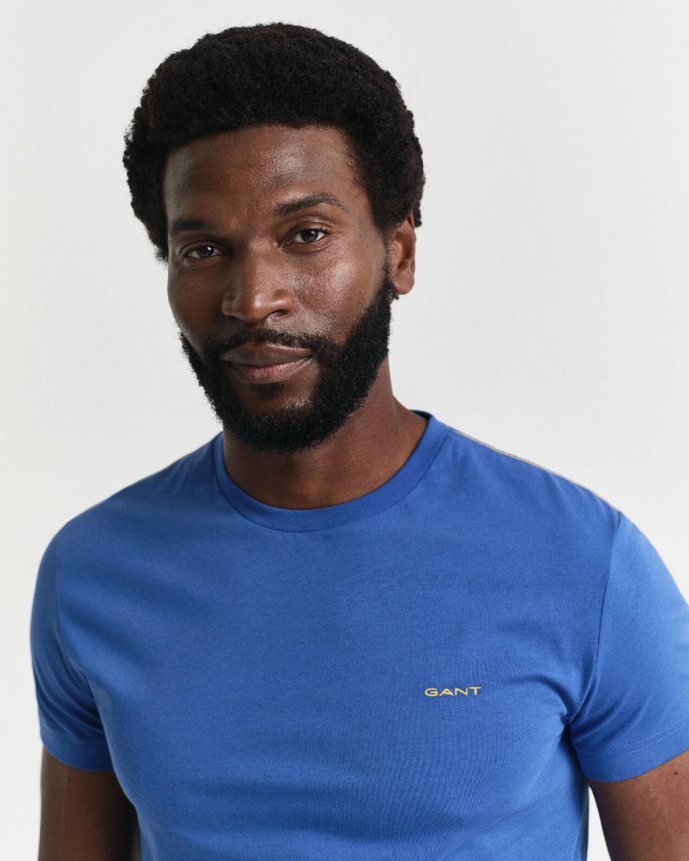 Gant Contrast Logo T-Shirt Rich Blue
