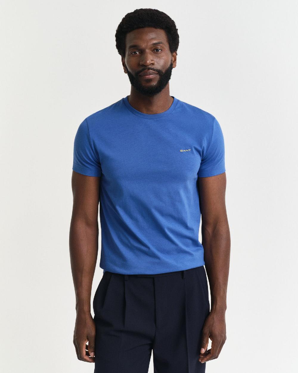 gant Contrast Logo T-Shirt rich blue