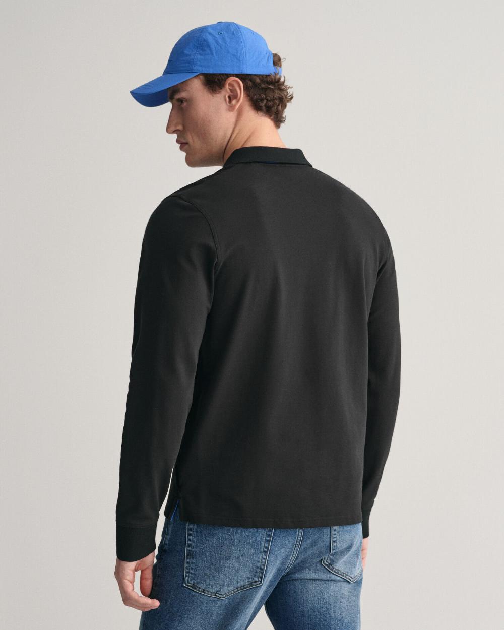 Gant Contrast Piqué Rugger Black