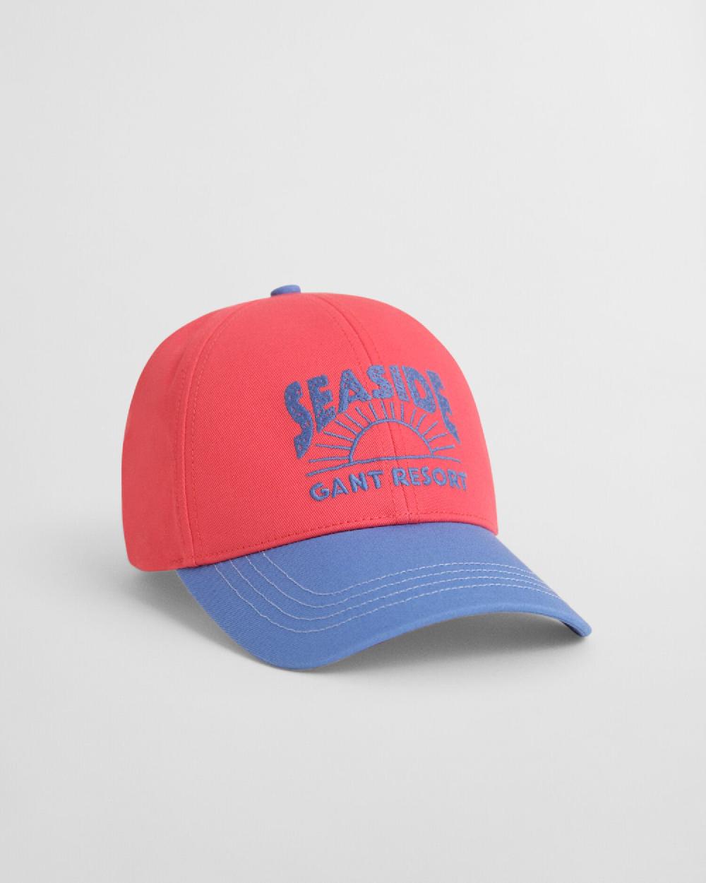 Gant Contrast Visor Baseball Cap Watermelon Red