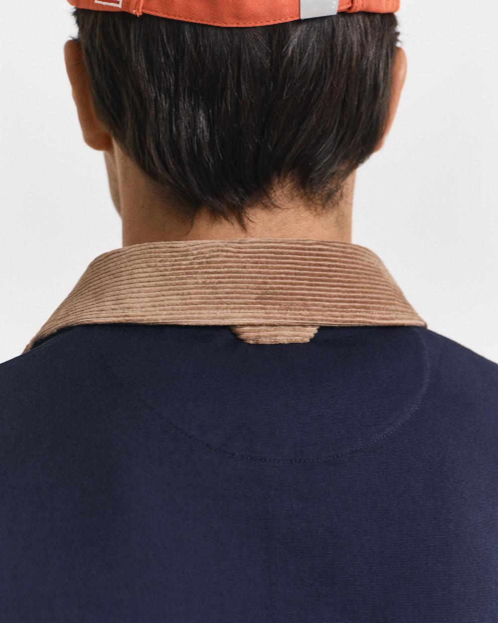 Gant Corduroy Collar Heavy Rugger Evening Blue