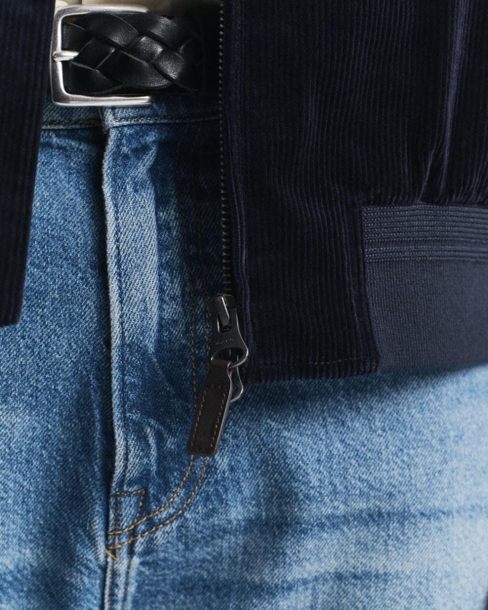 Gant Corduroy Harrington Jacket Evening Blue