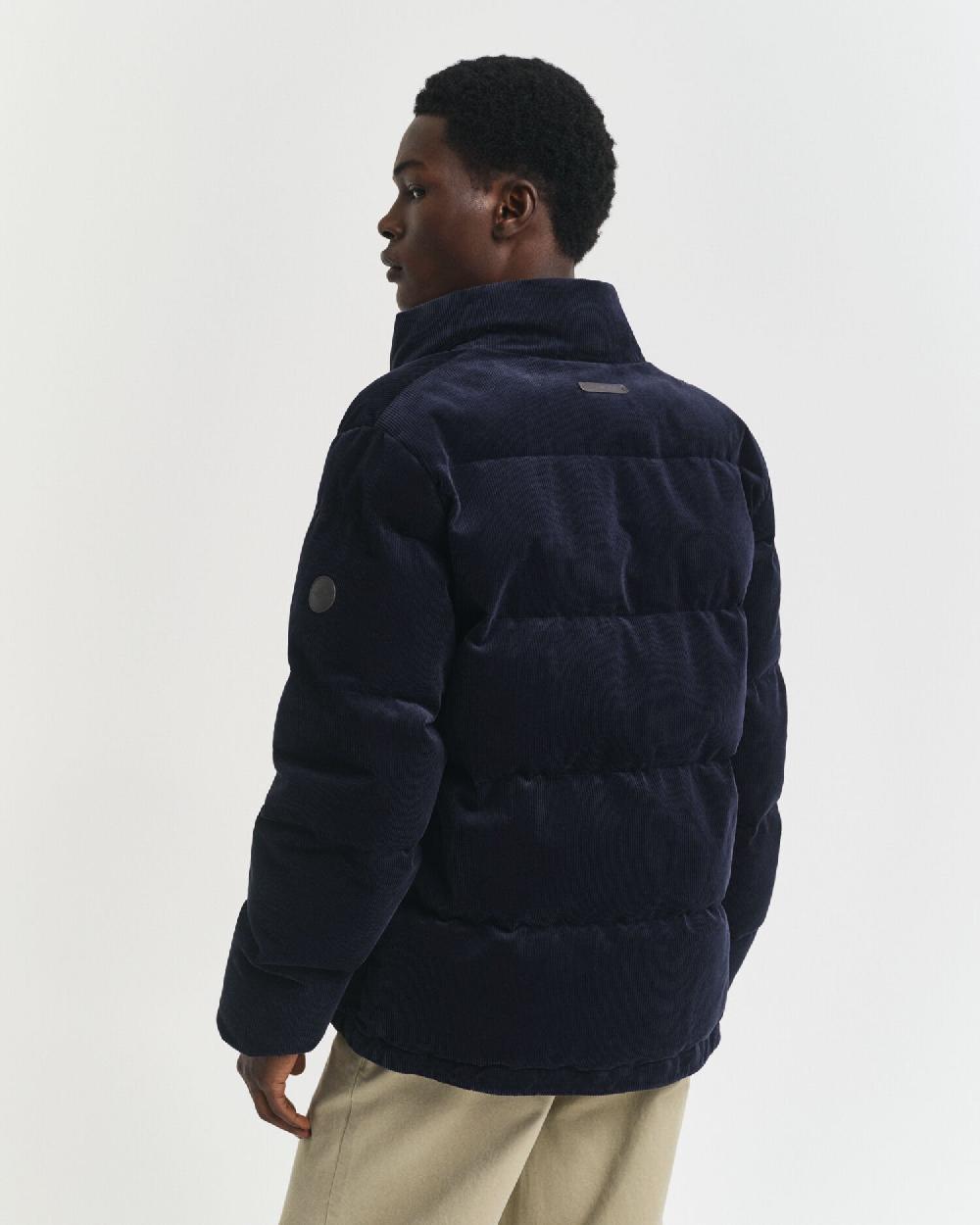 Gant Corduroy Puffer Jacket Evening Blue