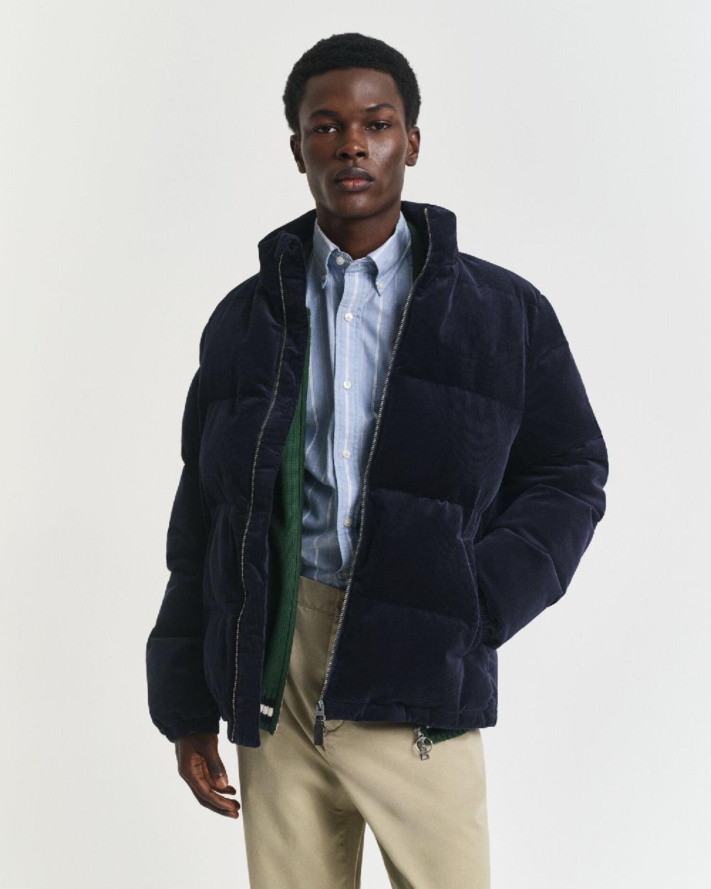 gant Corduroy Puffer Jacket evening blue