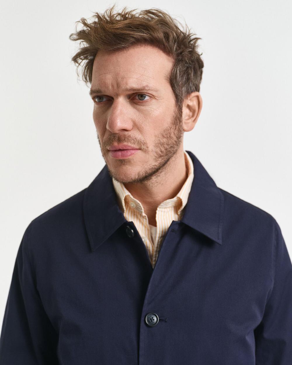 Gant Cotton Car Coat Evening Blue