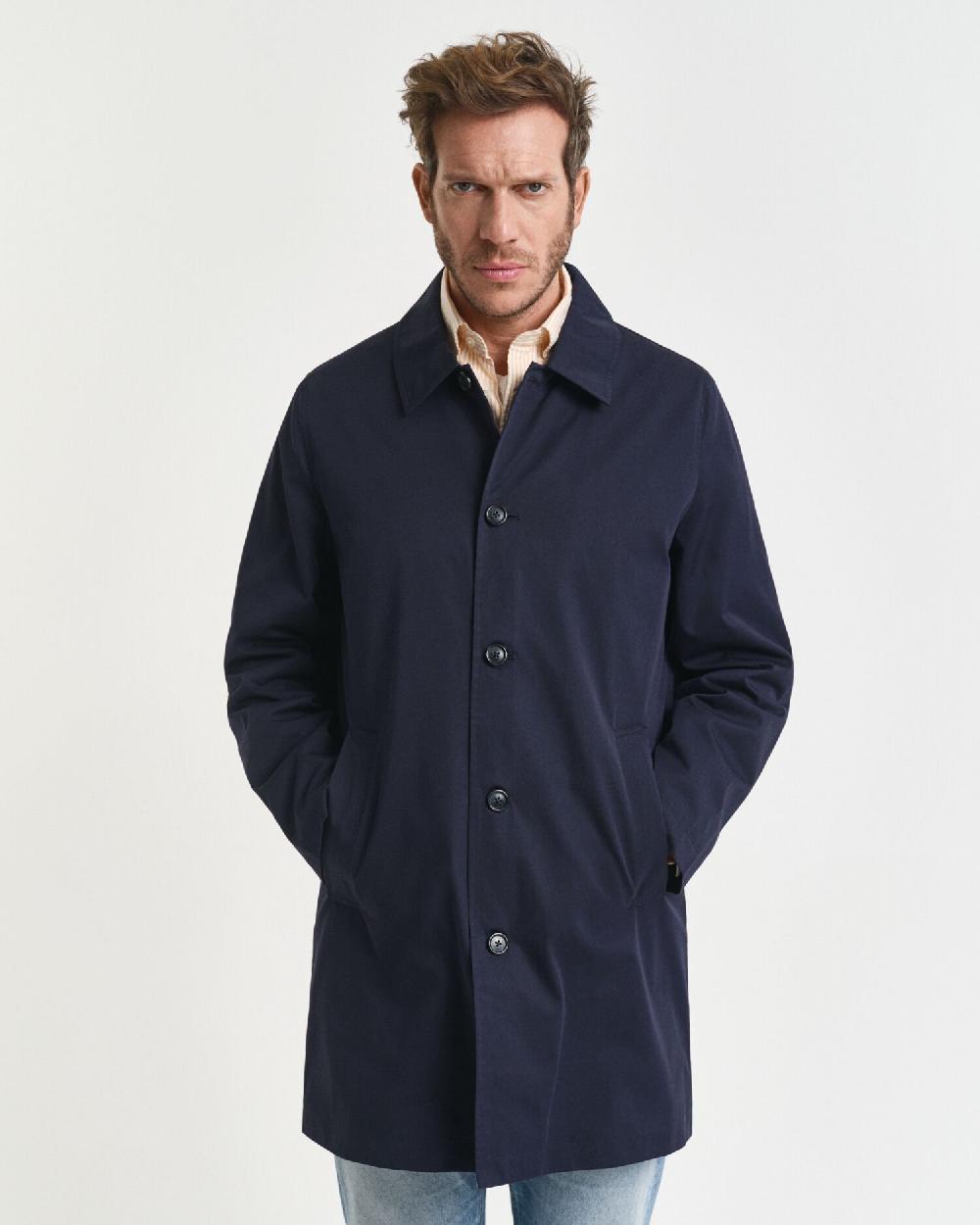 Gant Cotton Car Coat Evening Blue
