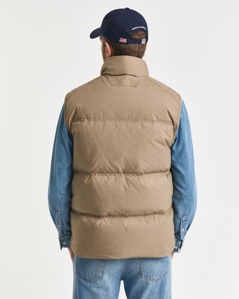 Gant Cotton Mid Down Puffer Vest Light Taupe