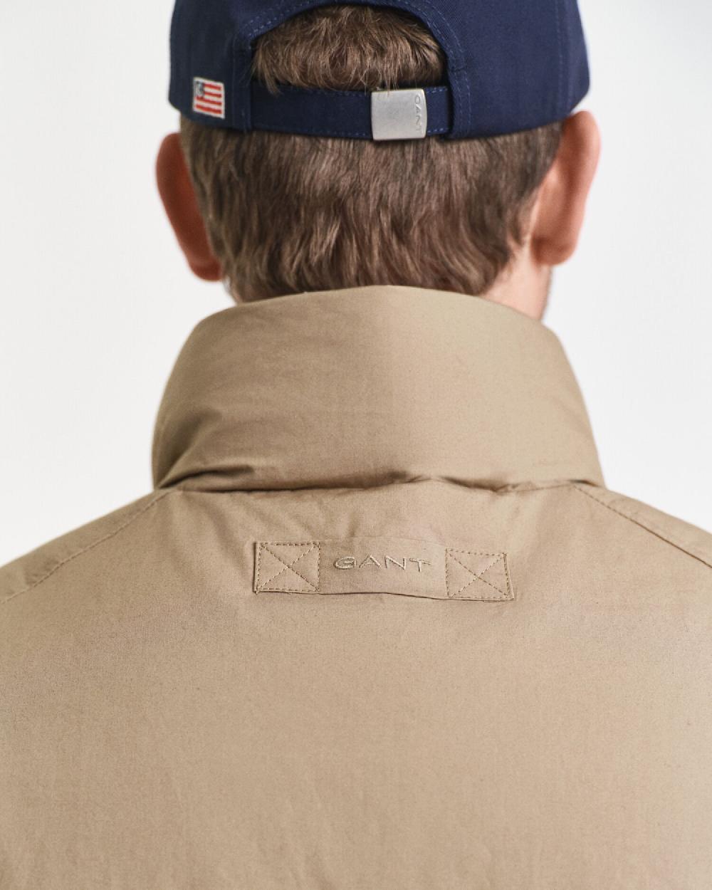 Gant Cotton Mid Down Puffer Vest Light Taupe