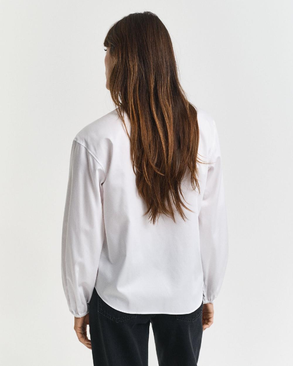 Gant Cotton Satin Blouse White