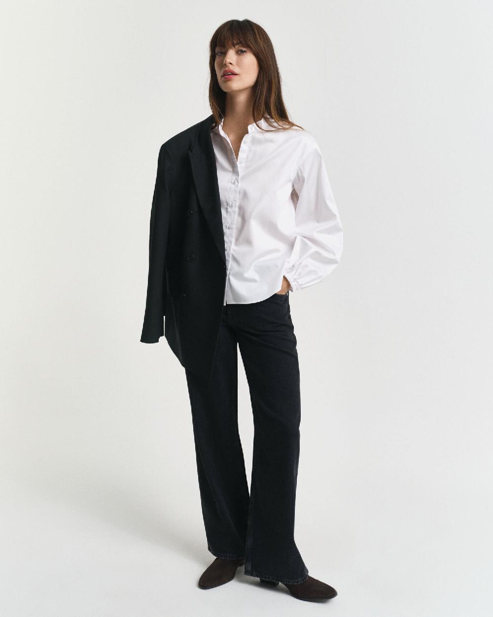 Gant Cotton Satin Blouse White