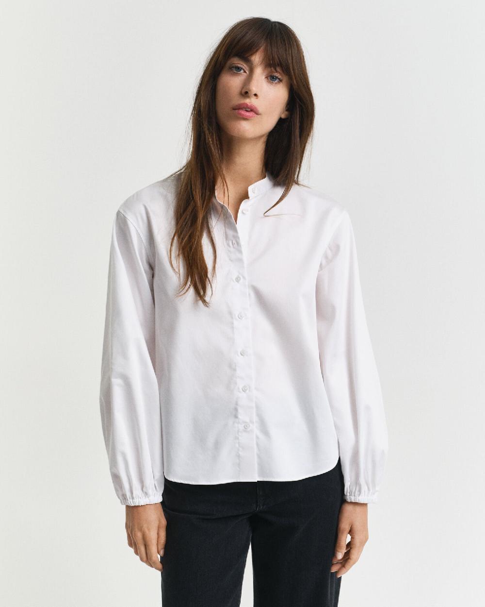 gant Cotton Satin Blouse white