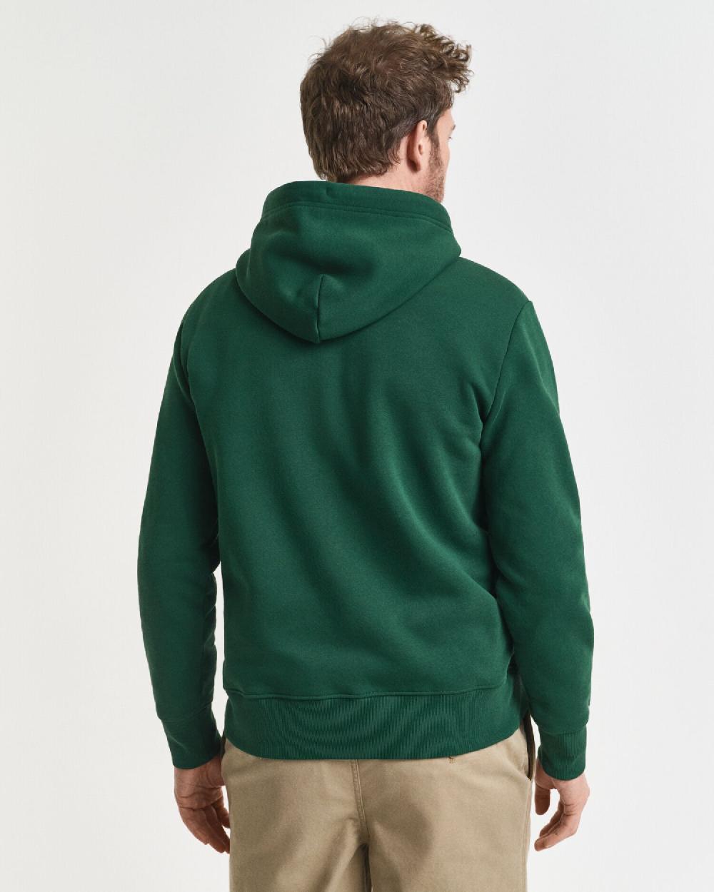 Gant Crest Graphic Hoodie Forest Green