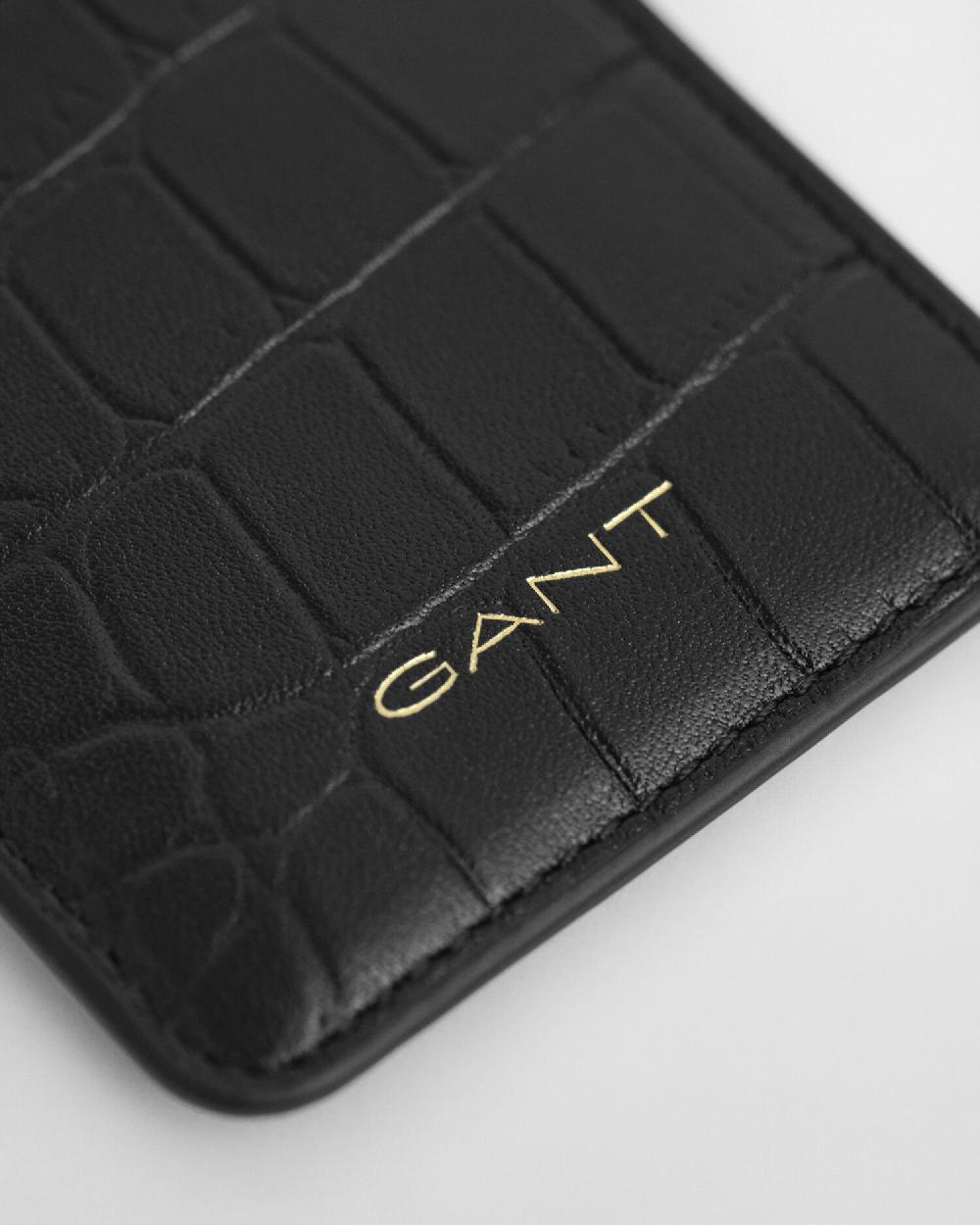 Gant Croco Card Holder Black