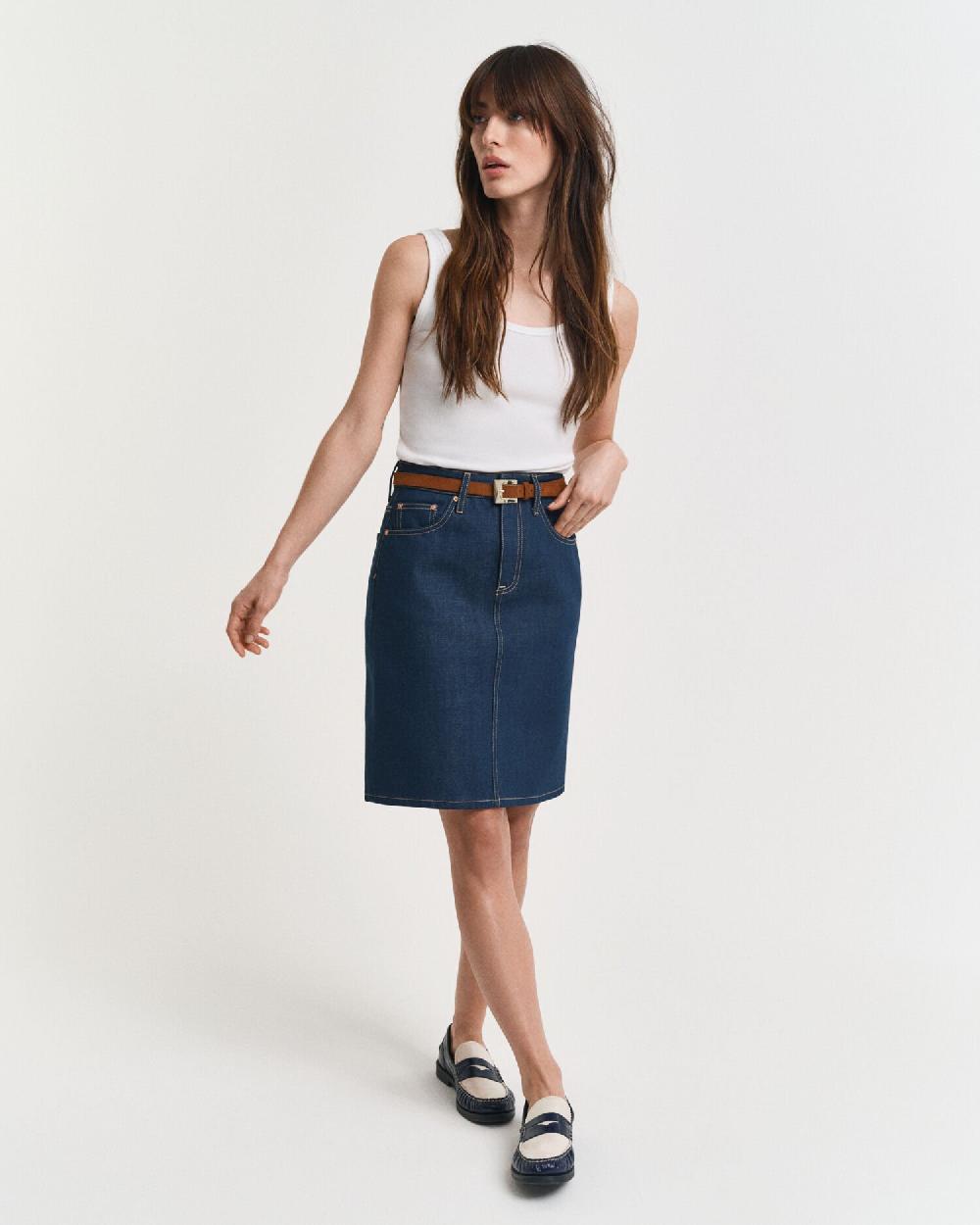 gant Denim Skirt mid blue