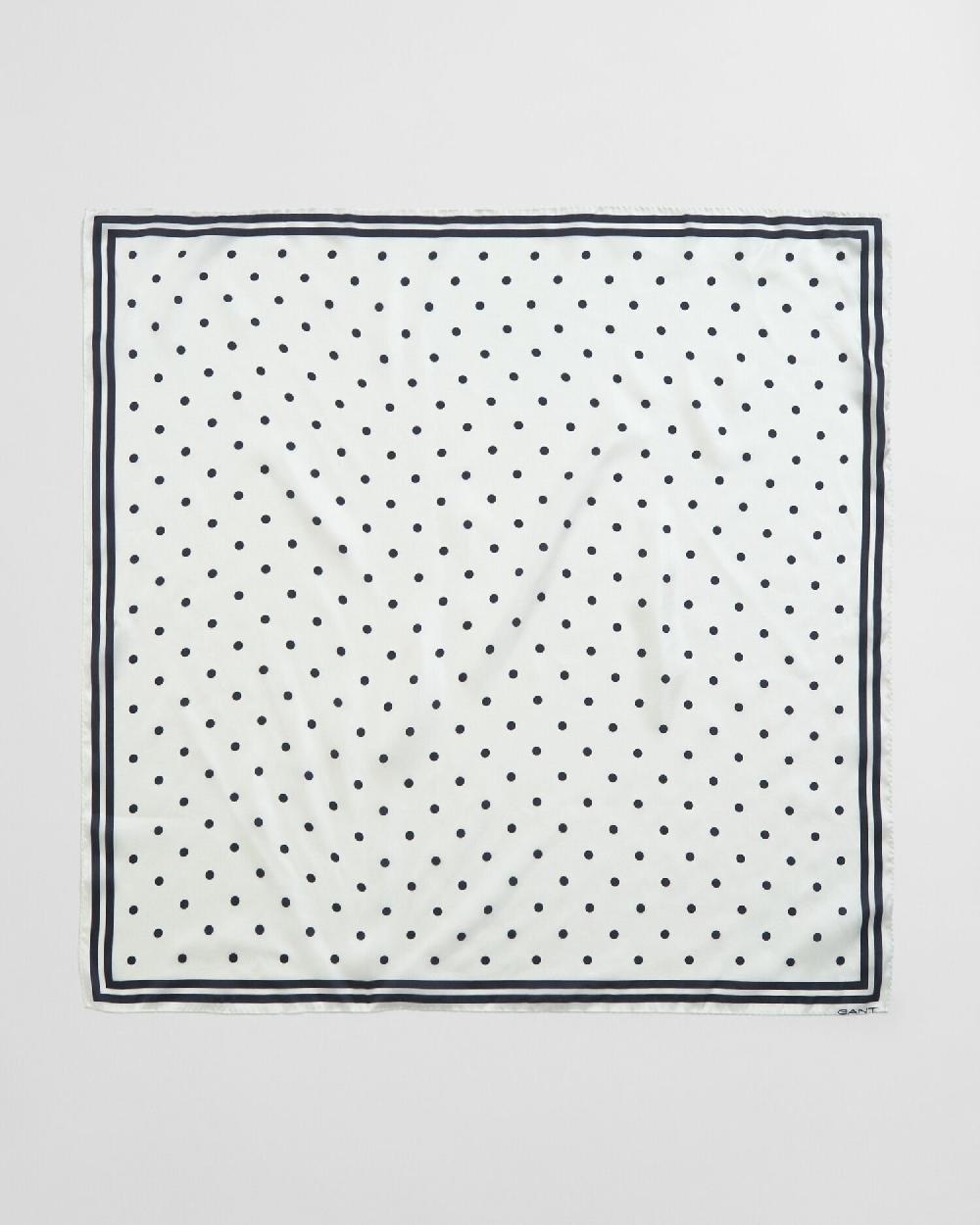 Gant Dot Print Silk Scarf Eggshell