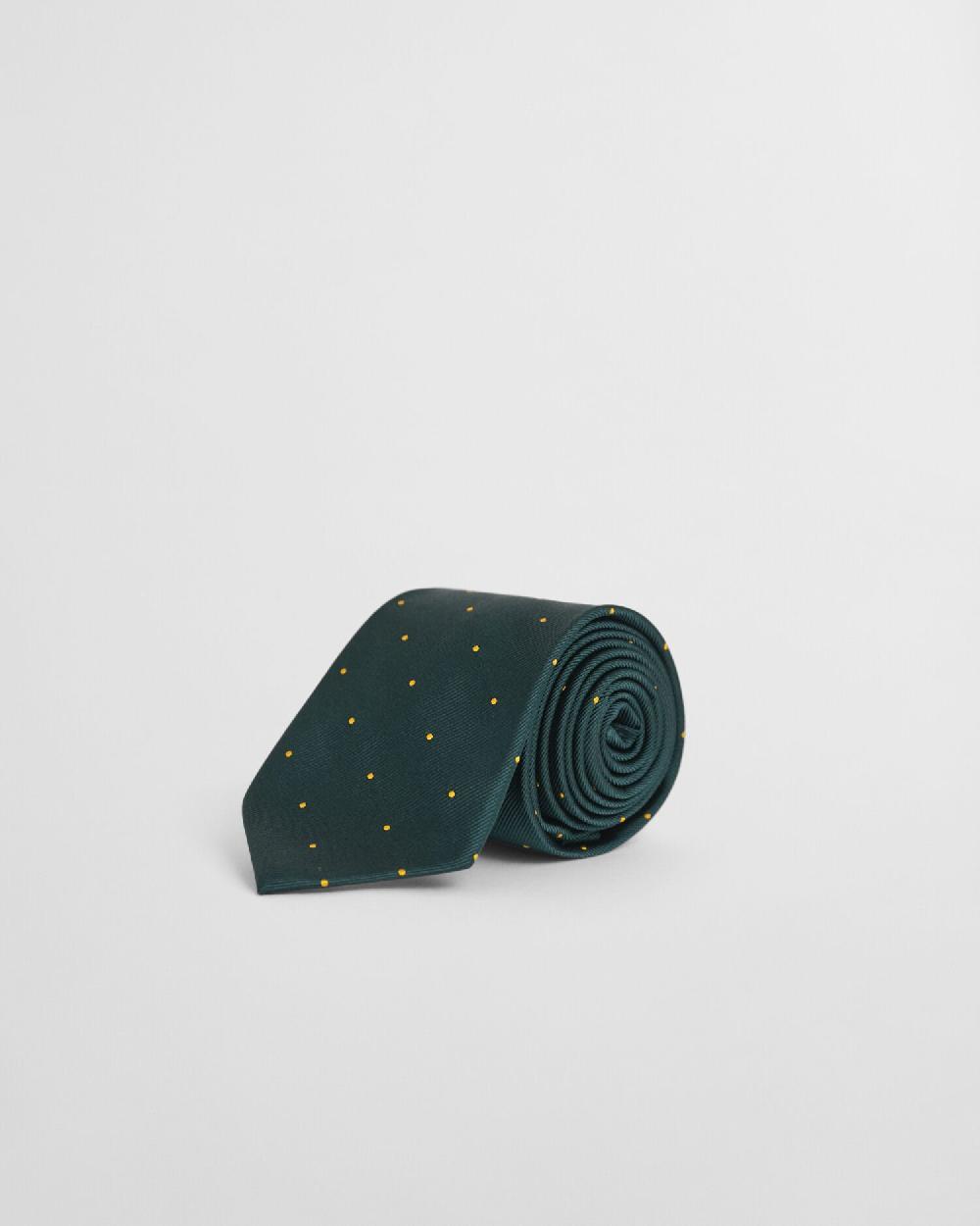 gant Dot Silk Tie tartan green