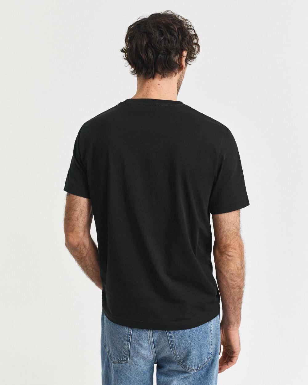 Gant Embroidered Archive Shield T-Shirt Black