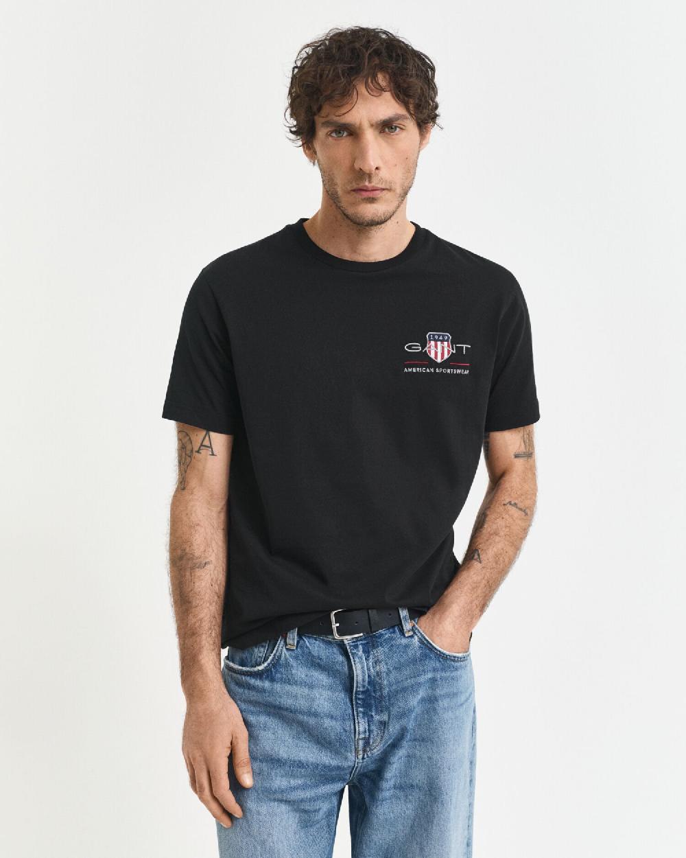 gant Embroidered Archive Shield T-Shirt black