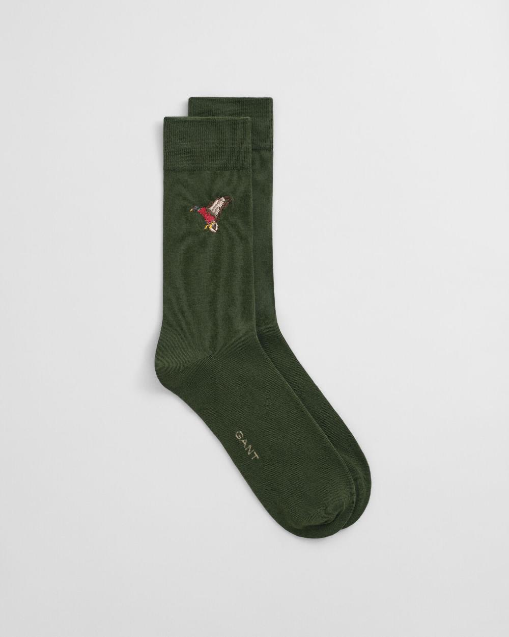 gant Embroidered Socks country green