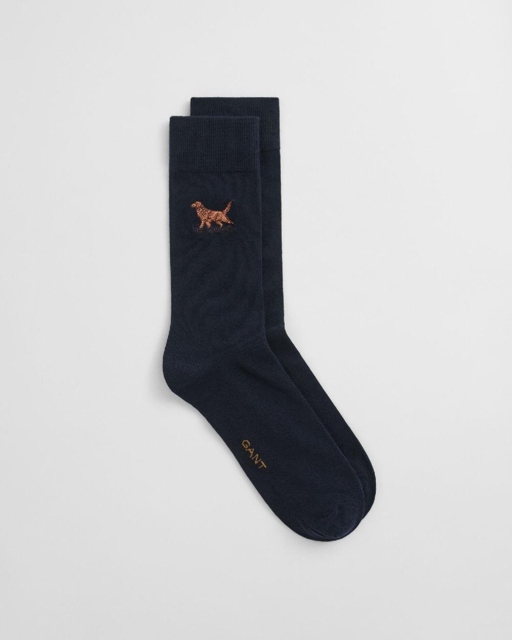 gant Embroidered Socks marine