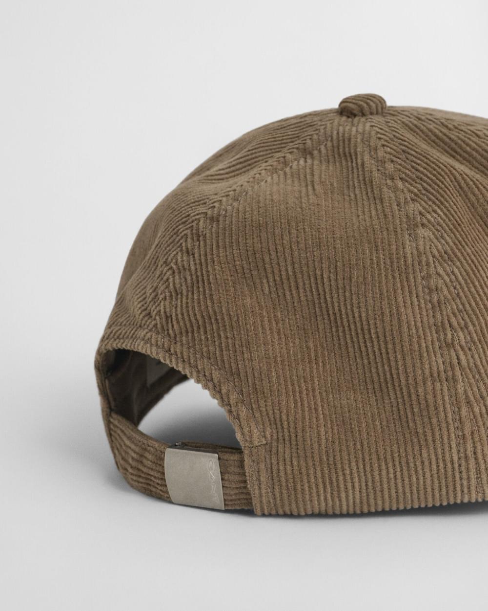 Gant Embroidered Washed Corduroy Cap Taupe Beige