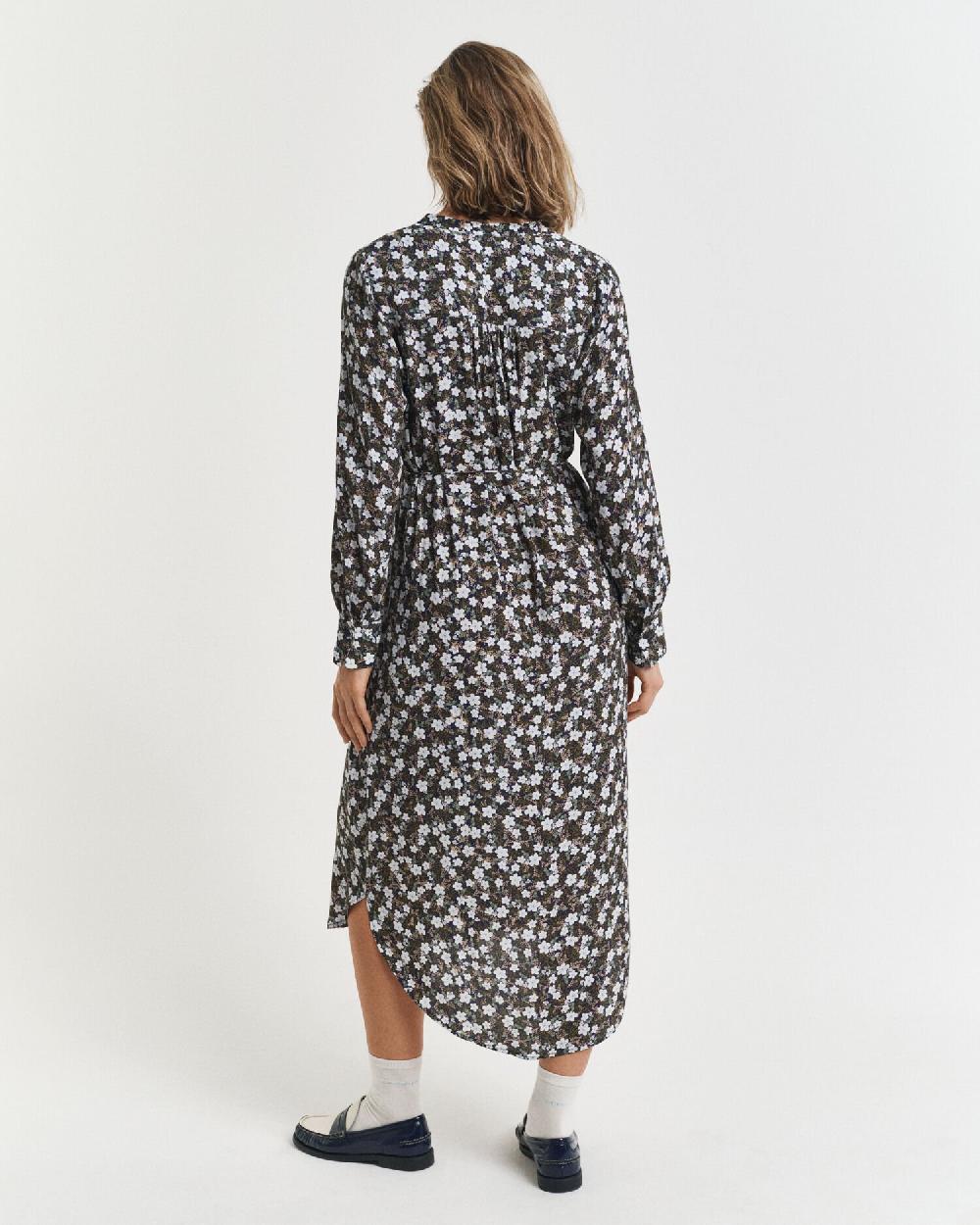 Gant Floral Print Dress Classic Blue