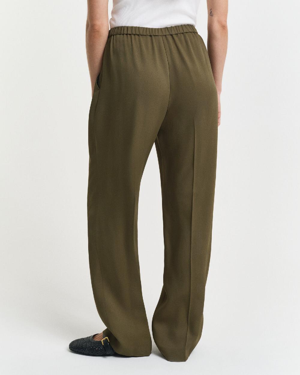 Gant Fluid Pants Moss Green