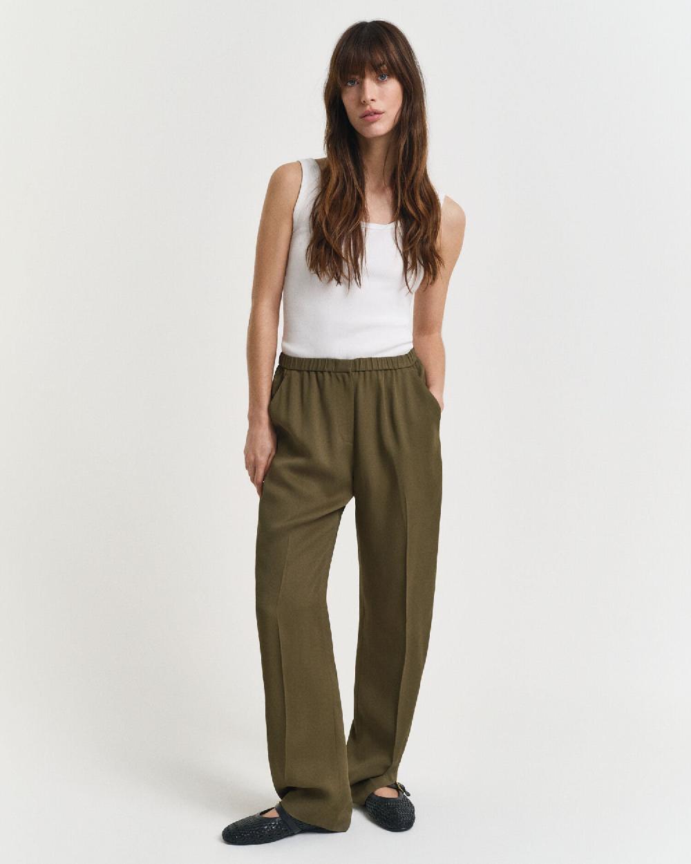 gant Fluid Pants moss green