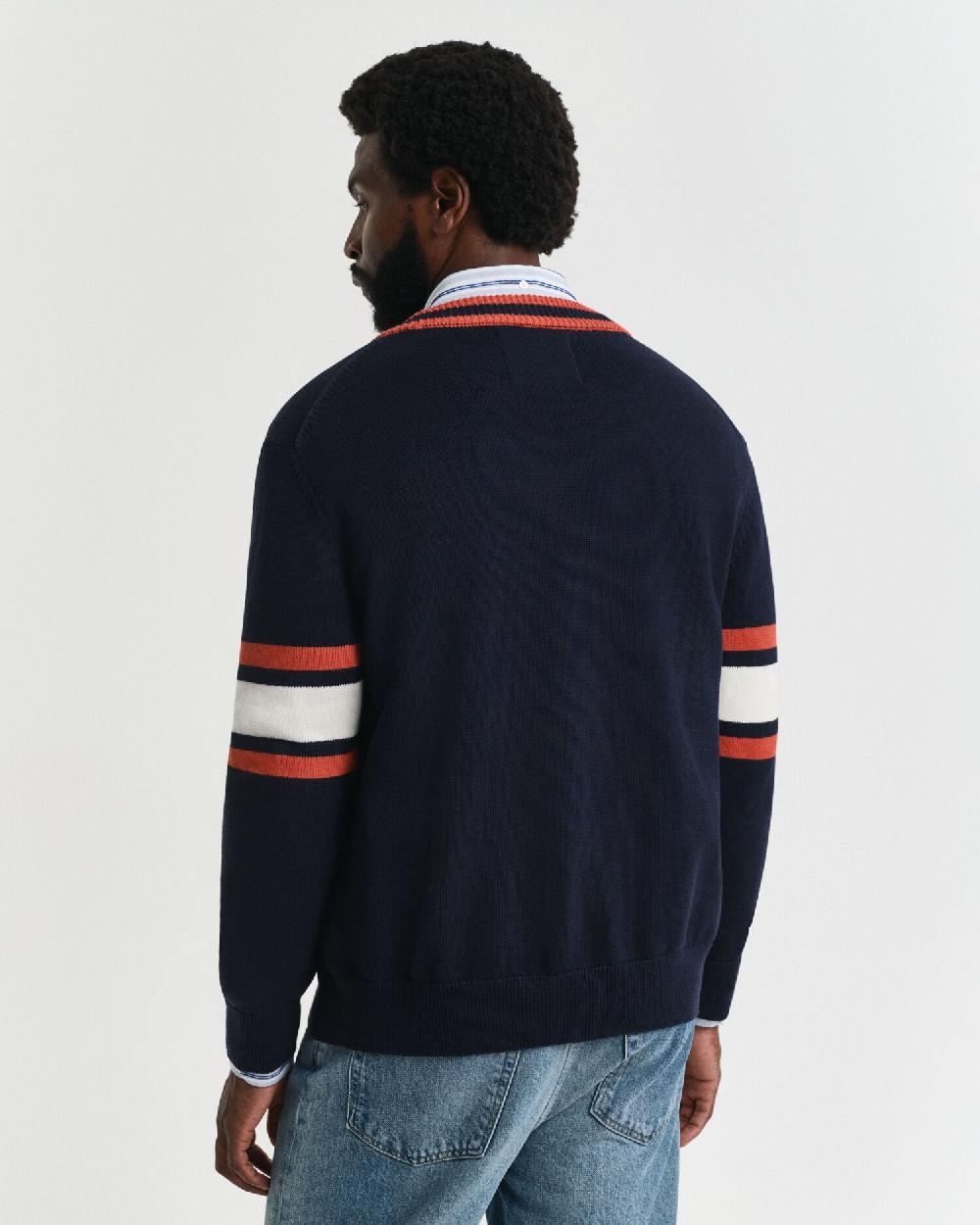Gant G-Badge Cardigan Evening Blue