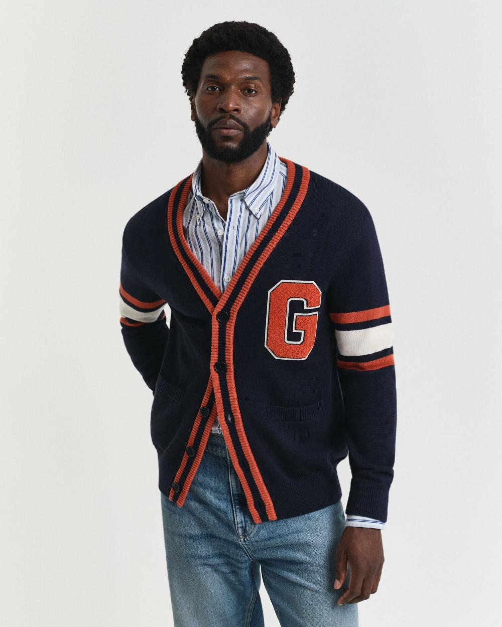 gant G-Badge Cardigan evening blue