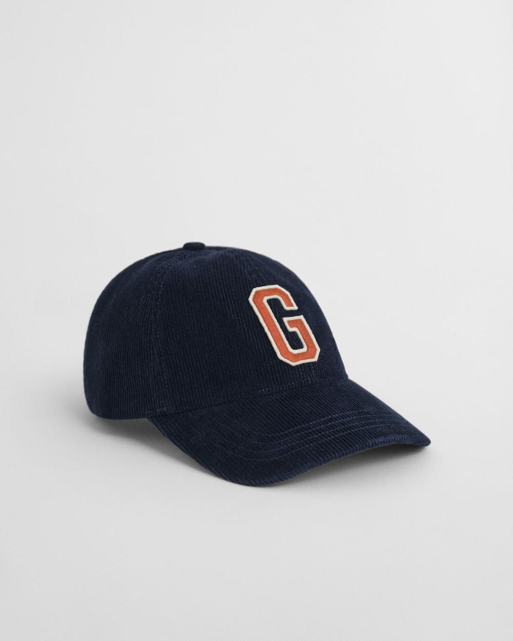 gant G Badge Corduroy Cap evening blue