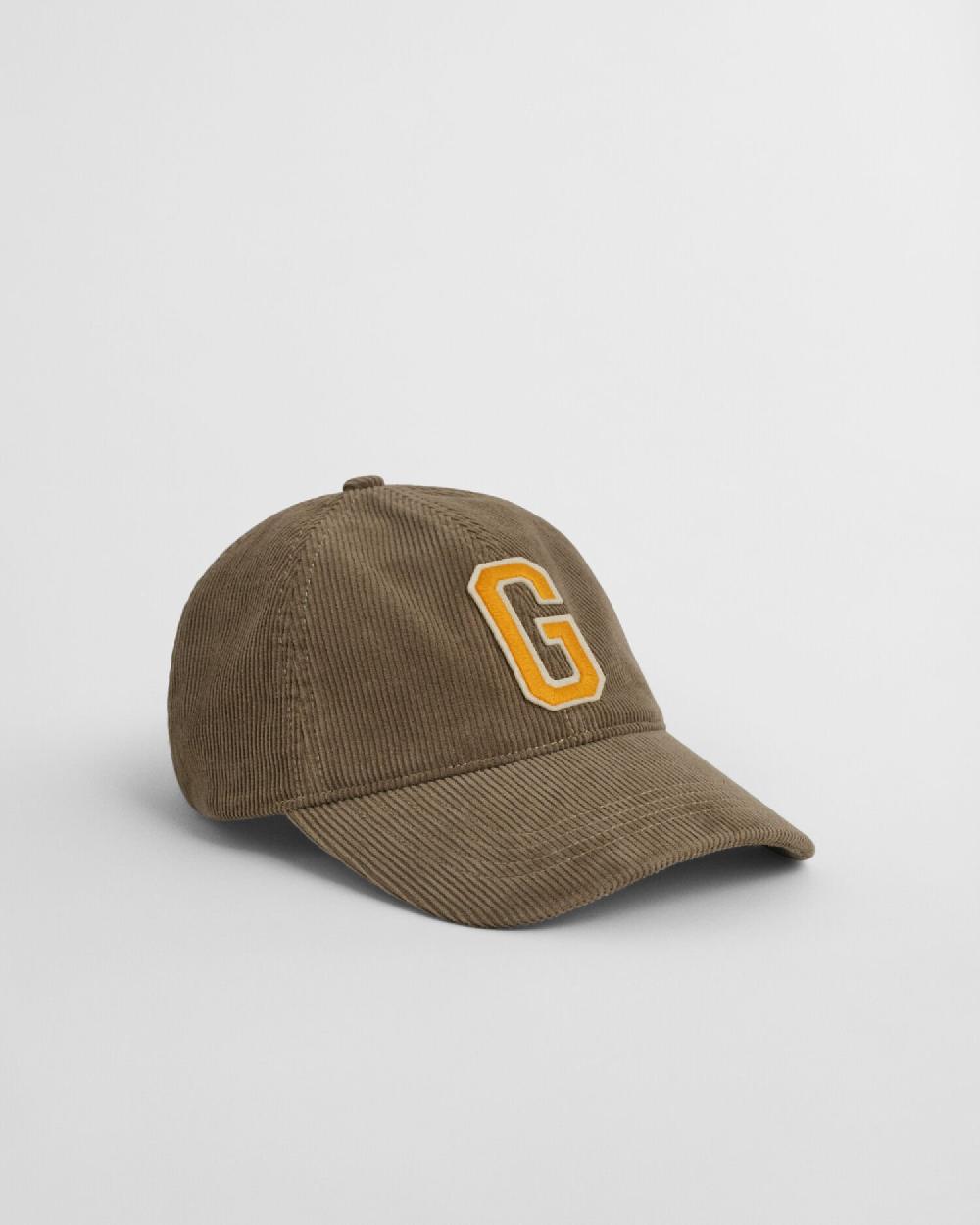 Gant G Badge Corduroy Cap Taupe Beige